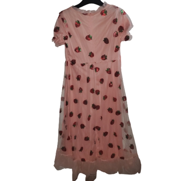 Strawberry print dress pink size XL - Picture 4 of 8
